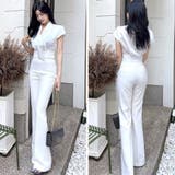 サテンの光沢感がクールなショート丈ボウタイトップス(TOPS) | GRAXIA | 詳細画像11 