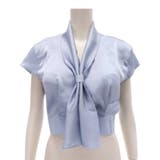 サテンの光沢感がクールなショート丈ボウタイトップス(TOPS) | GRAXIA | 詳細画像20 