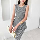 軽やかなペプラムトップスのセットアップ(キャバスーツ・CABARETSUIT) | GRAXIA | 詳細画像2