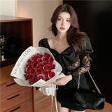 リボンが目を惹くオフショルダーショート丈トップス(TOPS) | GRAXIA | 詳細画像6 