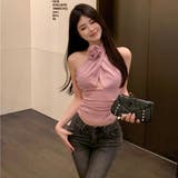 セクシーでヘルシーなクロスデザインカットソートップス(TOPS) | GRAXIA | 詳細画像7 