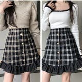 チェック柄フレアーニットスカート(SKIRT) | GRAXIA | 詳細画像2 