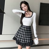 チェック柄フレアーニットスカート(SKIRT) | GRAXIA | 詳細画像5 