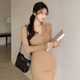 襟付きポロカラーロングニットワンピース(キャバドレス CABARETDRESS) | GRAXIA | 詳細画像14 