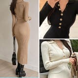 襟付きポロカラーロングニットワンピース(キャバドレス CABARETDRESS) | GRAXIA | 詳細画像18 