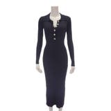 襟付きポロカラーロングニットワンピース(キャバドレス CABARETDRESS) | GRAXIA | 詳細画像19 