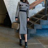 千鳥格子のミモレ丈ニットワンピース(キャバドレス・CABARETDRESS) | GRAXIA | 詳細画像3 