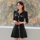 センターラインがすっきり魅せる5分袖ミニワンピース(キャバドレス CABARET… | GRAXIA | 詳細画像11 