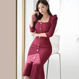 メリハリラインを強調して女性らしさを演出するセットアップドレス(キャバドレス C… | GRAXIA | 詳細画像10