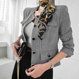 ノーカラージャケットとワイドパンツのセットアップ | GRAXIA | 詳細画像3