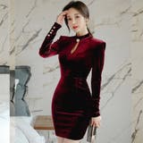 光沢感が美しいベロアミニワンピース(キャバドレス・CABARETDRESS) | GRAXIA | 詳細画像2