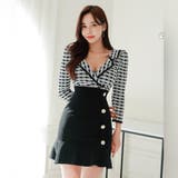 ウエスト切り替えツイードタイトミニワンピース | GRAXIA | 詳細画像9