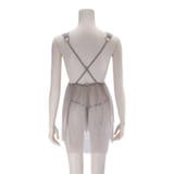 大胆スリットがふわりと揺れる刺繍入りベビードール(セクシーランジェリー) | GRAXIA | 詳細画像12