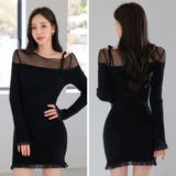 シースルーネックニットワンピース(キャバドレス・CABARETDRESS) | GRAXIA | 詳細画像4