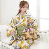 鮮やかな金糸雀菊唐草文の浴衣3点セット(YUKATA) | GRAXIA | 詳細画像8 
