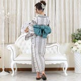 オプティカル模様が個性的な着姿の浴衣3点セット(YUKATA) | GRAXIA | 詳細画像4 