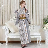オプティカル模様が個性的な着姿の浴衣3点セット(YUKATA) | GRAXIA | 詳細画像6 