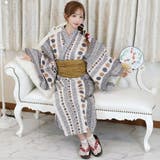 オプティカル模様が個性的な着姿の浴衣3点セット(YUKATA) | GRAXIA | 詳細画像7 