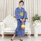不規則的な縦のラインが印象的な滲みよろけ縞浴衣3点セット(YUKATA) | GRAXIA | 詳細画像2 
