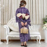 不規則的な縦のラインが印象的な滲みよろけ縞浴衣3点セット(YUKATA) | GRAXIA | 詳細画像4 
