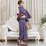不規則的な縦のラインが印象的な滲みよろけ縞浴衣3点セット(YUKATA) | GRAXIA | 詳細画像5 