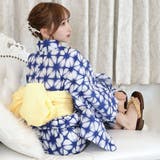 上品な青色が古典柄が粋な絞り風浴衣3点セット(YUKATA) | GRAXIA | 詳細画像9 