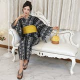 凛とした佇まいが引き立つ花柄ライン浴衣3点セット(YUKATA) | GRAXIA | 詳細画像7 