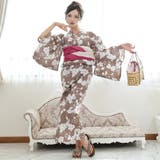 夏椿をメインとした花々が優雅に咲き誇った浴衣3点セット(YUKATA) | GRAXIA | 詳細画像2 