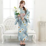 ダイヤ柄に白い花がポップに咲いた浴衣3点セット(YUKATA) | GRAXIA | 詳細画像2 