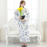 滲むような水彩画風の花が柔らかく咲いた浴衣3点セット(YUKATA) | GRAXIA | 詳細画像2 