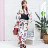 生成りにいくつもの花がクラシカルに咲いた浴衣3点セット(YUKATA) | GRAXIA | 詳細画像2 