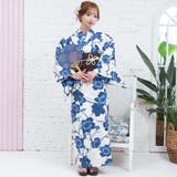 生成りに藍のグラデーションの色合いが鮮やかな浴衣3点セット(YUKATA) | GRAXIA | 詳細画像2 