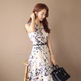 ベルト付き小花柄ノースリーブワンピース(キャバドレス CABARETDRESS) | GRAXIA | 詳細画像9 