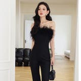 ファー付きフレアパンツオールインワン(キャバスーツ・CABARETSUIT) | GRAXIA | 詳細画像6
