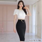 クロップド丈トップスとタイトスカートのセットアップ(キャバドレス CABARET… | GRAXIA | 詳細画像1