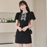 リボン×チュールパフスリーブミニワンピース(キャバドレス CABARETDRES… | GRAXIA | 詳細画像6