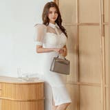 襟付きミディ丈シアーワンピース(キャバドレス・CABARETDRESS) | GRAXIA | 詳細画像13