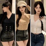 ダブルボタンニットソー長袖トップス(TOPS) | GRAXIA | 詳細画像2 