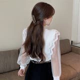 ドット柄チュールスリーブ切り替えトップス(TOPS) | GRAXIA | 詳細画像11