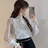 ドット柄チュールスリーブ切り替えトップス(TOPS) | GRAXIA | 詳細画像10
