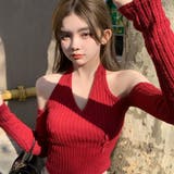 ショルダーカットリブ編みトップス(TOPS) | GRAXIA | 詳細画像4 