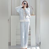 千鳥柄がこなれ感のあるルームウェア(ROOMWEAR) | GRAXIA | 詳細画像2