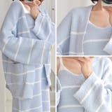 ざっくりカーデがレディライクなボーダーキャミワンピルームウェア(ROOMWEAR… | GRAXIA | 詳細画像5 