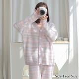 マルチボーダーカーディガンセットアップルームウェア(ROOMWEAR) | GRAXIA | 詳細画像1