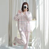 マルチボーダーカーディガンセットアップルームウェア(ROOMWEAR) | GRAXIA | 詳細画像2