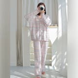 マルチボーダーカーディガンセットアップルームウェア(ROOMWEAR) | GRAXIA | 詳細画像3