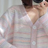マルチボーダーカーディガンセットアップルームウェア(ROOMWEAR) | GRAXIA | 詳細画像5