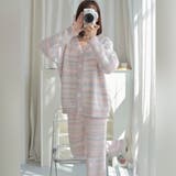 マルチボーダーカーディガンセットアップルームウェア(ROOMWEAR) | GRAXIA | 詳細画像8