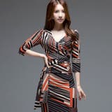 七分袖カシュクールストレッチワンピース(キャバドレス CABARETDRESS) | GRAXIA | 詳細画像3