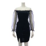 ベロアオフショルトップス×ミニスカートセットアップ(キャバドレス CABARET… | GRAXIA | 詳細画像10